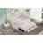 Full Size Upholstered Daybed With Trundle And Three Drawers-1430399540