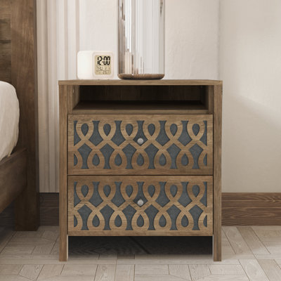 Table de chevet 2 tiroirs Pruitt Allysyn