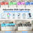 6 Drawers Dresser With 7 Storage Cubbies, LED Chest Of Drawers With Power Outlet-1232146213