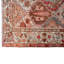 Tapis turc Oushak beige et rouge rétro fait à la main 4 x 6