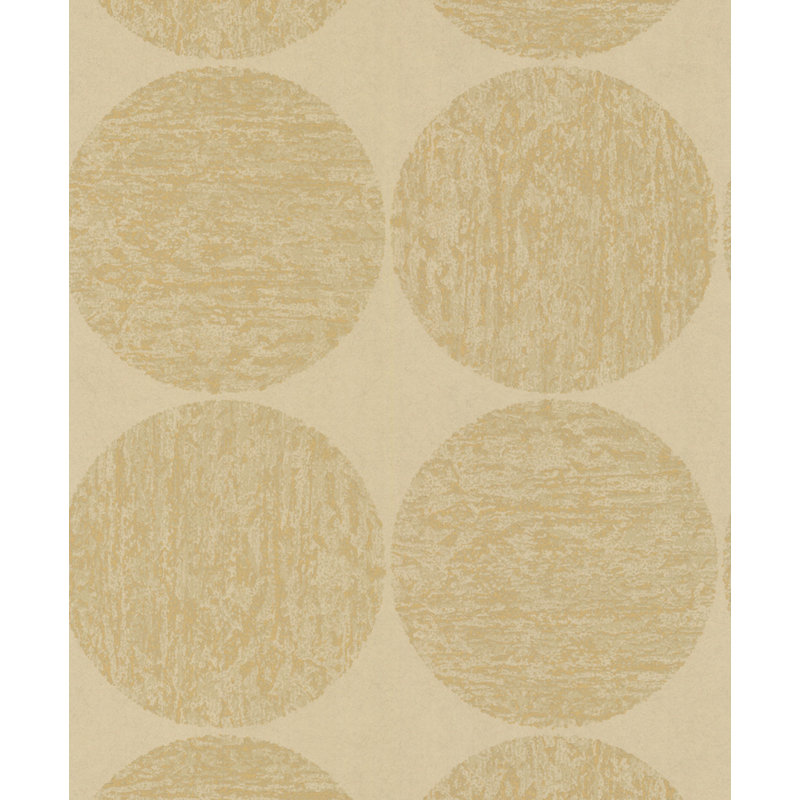 Luna Geometric Wallpaper Roll, Gold/Tan