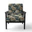 Fauteuil d'appoint rembourré beige et vert Natural Damask Serenity