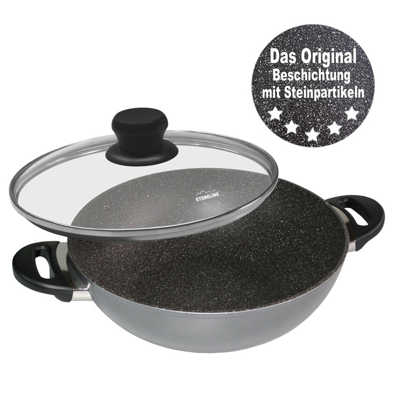 Stoneline Non-Stick Aluminum Wok with Lid