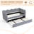Twin to King Daybed with Trundle,Linen Upholstered Daybed with Pop Up Trundle Bed with USB Port,Modern Extendable Twin Day Bed Frame for Girls Bedroom Living Room Guest Room,No Box Spring Required-1702647715