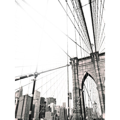Black and White Bridge - Wrapped Canvas Print