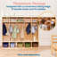 Casier ECR4Kids 5 sections avec banc, mobilier de salle de classe-107513173