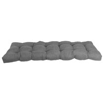 60-inch by 19-inch Tufted Solid Twill Bench Cushion