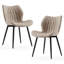 Upholstered Dining Chairs Faux Leather Side Chair with Metal Frame-1546850812