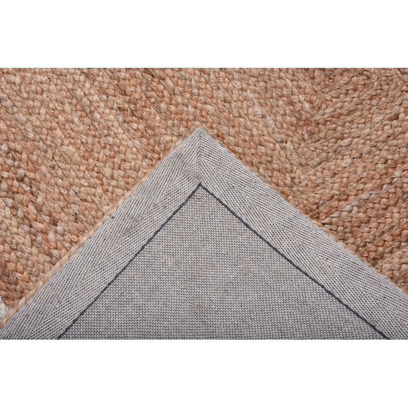 Tapis beige tressé à la main Fiona, Rectangle 2 pi x 3 pi