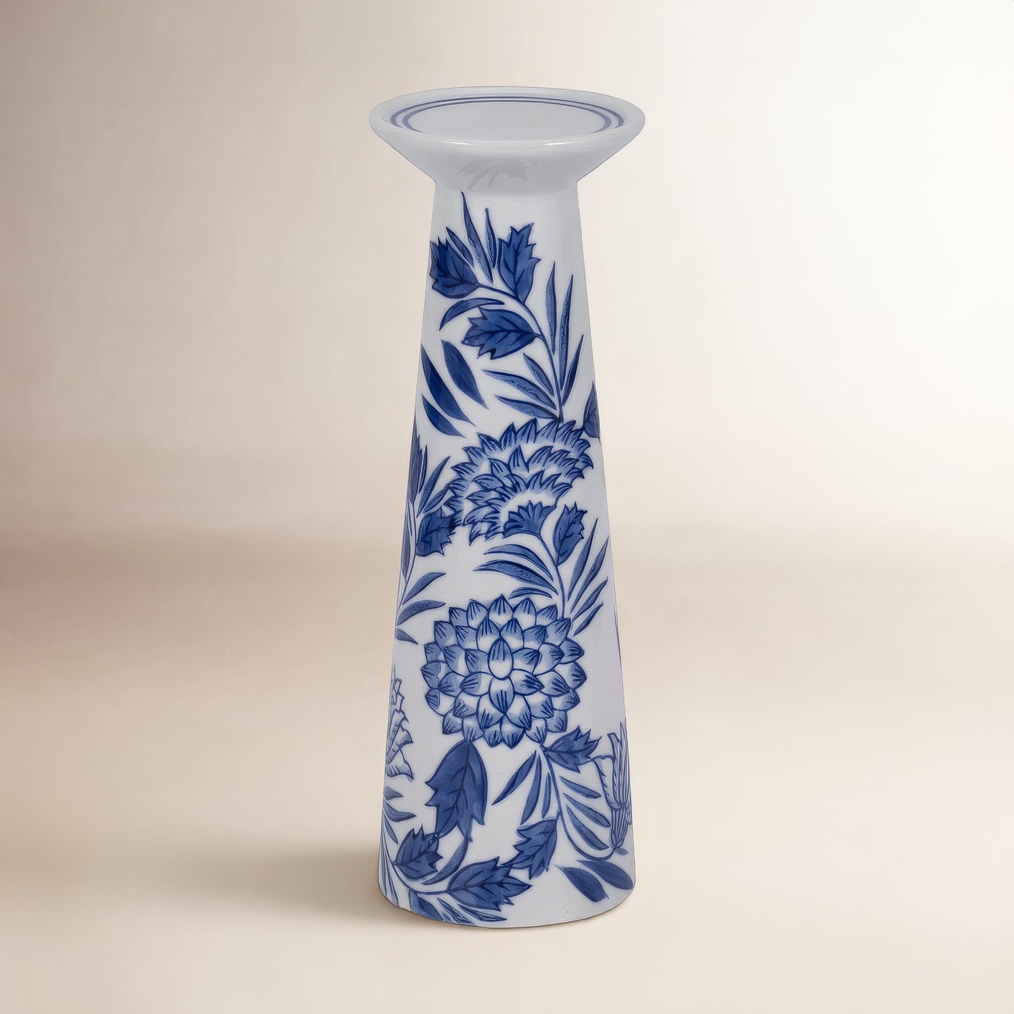 Chinoiserie Candle Holder, 12" H x 4" W x 4" D