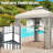 8 Ft. W x 8 Ft. D Patio Steel Soft top Double Roof Gazebo with Netting & Corner Shelves-109171334