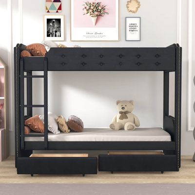 Altamirano Kids Twin Over Twin Bunk Bed with Drawers