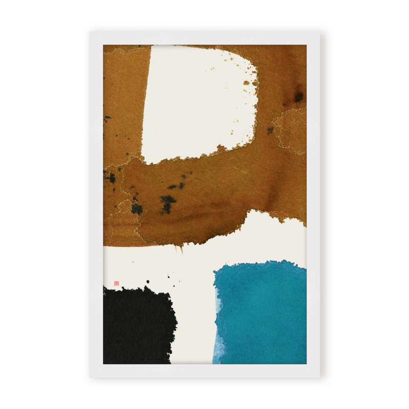 Abstract Off Track, 48" H x 36" W x 1.125" D, Framed Print, Black