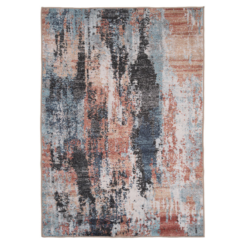 Destane Abstract Cotton Machine Tufted Area Rug, 160cm x 230cm