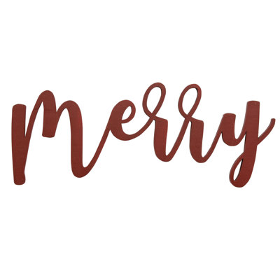 Enseigne d'écriture rouge "Merry"