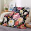 Couverture polaire King à motif floral et feuilles - Jeté en flanelle ultra douce et moelleuse pour lit, canapé, motif de plage estivale, cadeau décoratif pour les fêtes, 127 x 152 cm-135725854