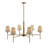 Icarus Modern Black 6-Light Chandelier with White Fabric Shades-1549526310