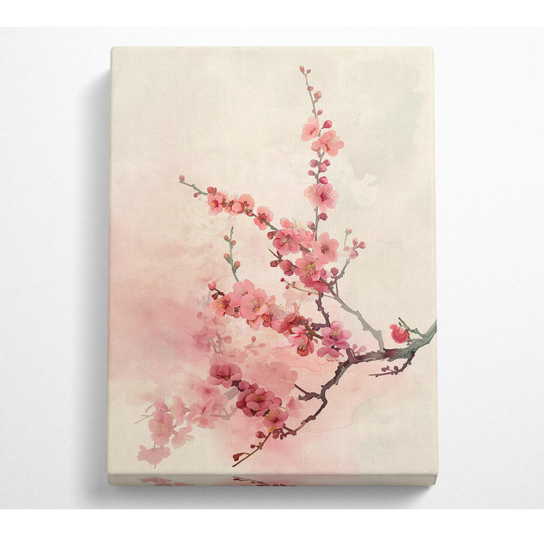 Pink Blossom Tree - Kunstdrucke auf Leinwand ohne Rahmen