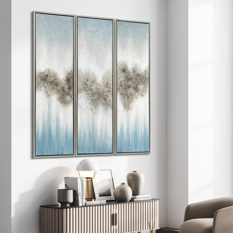 Sequence Textured Glitter Hand Painted Canvas Wall Art by Martin Edwards
