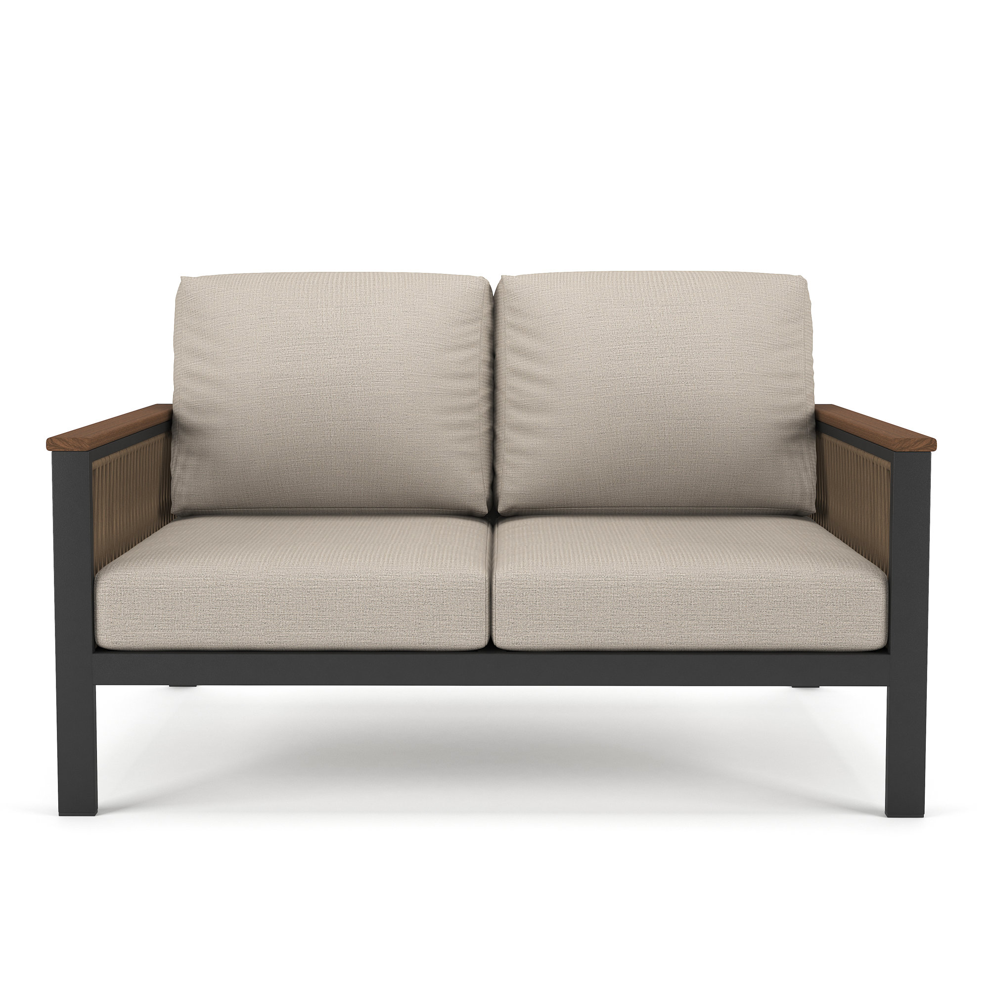Townsend 55'' Wide Outdoor Loveseat with Sunbrella® Cushions, Cast Silver Sunbrella®