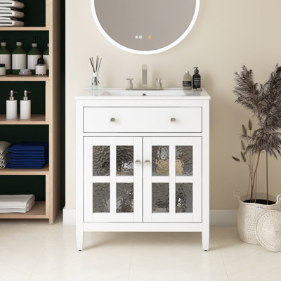 Meuble-lavabo 30 po avec lavabo en céramique