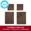 Ensemble de draps Mellanni 1800 avec drap-housse brun foncé-117192319-117192371