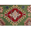 Tapis vert rectangulaire en laine noué à la main 4 pi x 6 pi 7 po