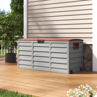 Plastic Garden Storage Box with Wheels