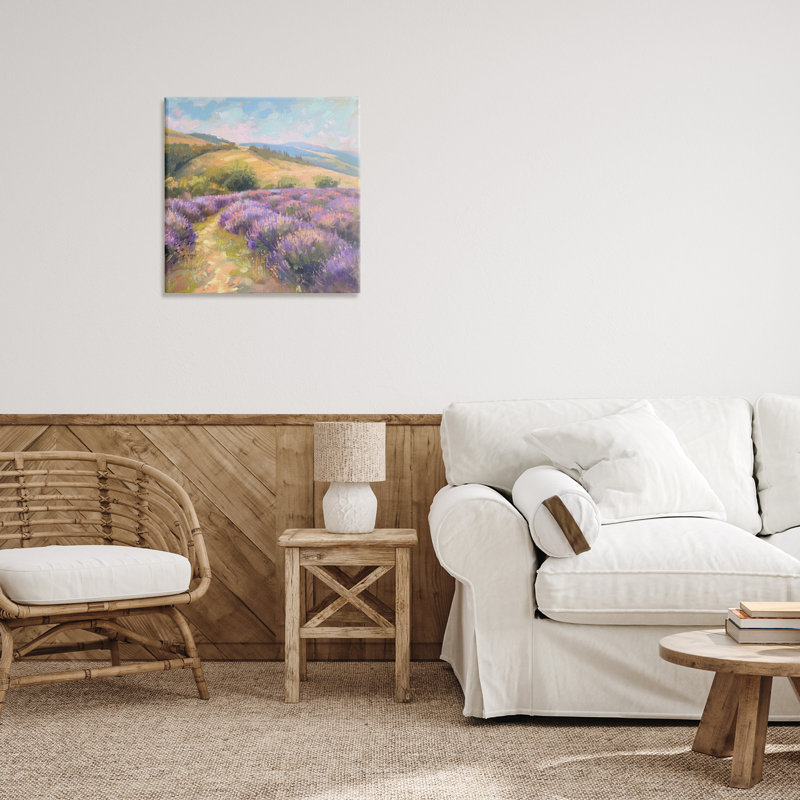 Toile lavande des champs, conception par LSR Creative Studio, H 17 po x l 17 po