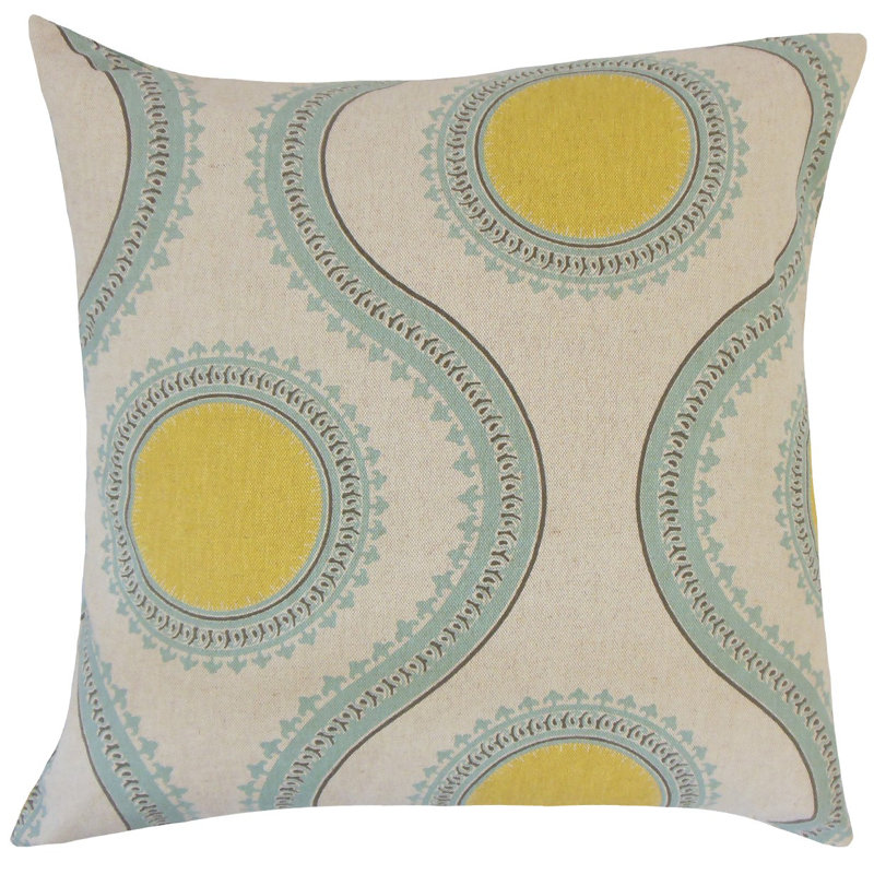 Coussin en coton Mantré, H 18 po x l 18 po x P 5 po, Lac Collin