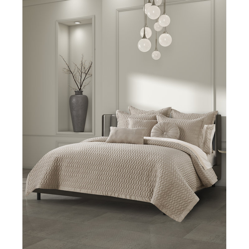 Ensemble de courtepointe 3 pièces Blanchard, Galet, Courtepointe grand + 2 couvre-oreillers standard