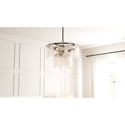 Luminaire suspendu noir mat 5 lumières Cassidy