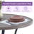 Malnar Round Metal 40.6" Outdoor Dining Table with Umbrella Hole-1506766449