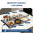 2-Zone Heating Food Mat 24"x15", Rollable Warming Mat with 6 Temp Settings & Timer for Meals-2141838763