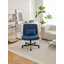 Modern Linen Blue Criss Cross Office Chair - Product Details