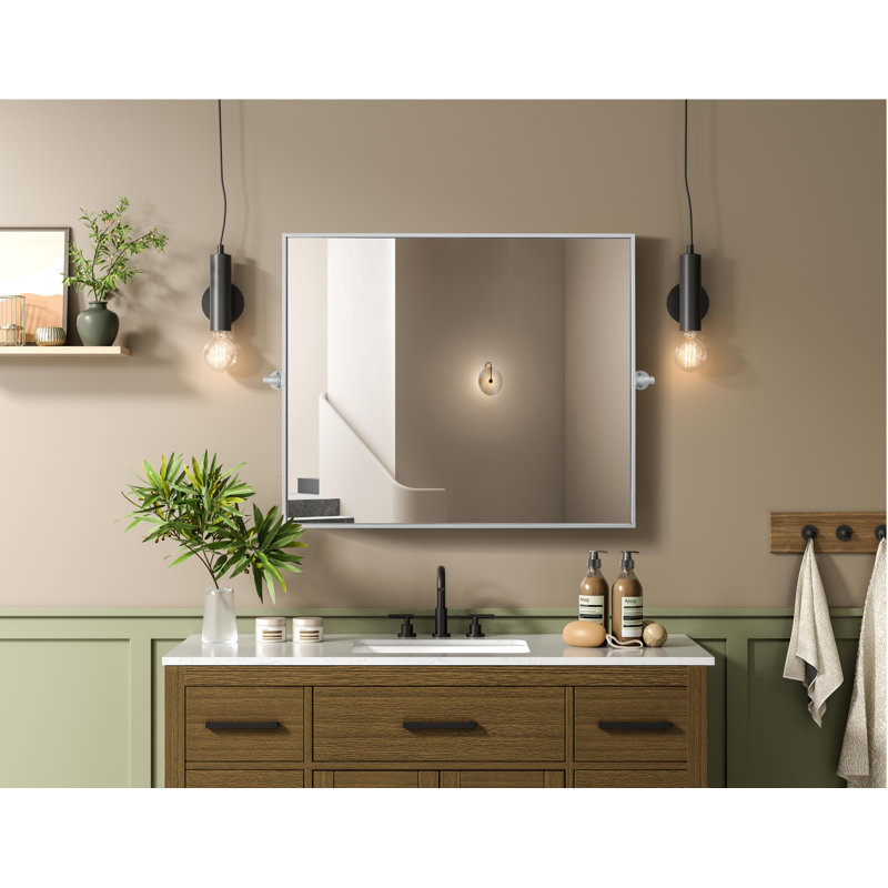 Miroir Amoura, Argent, 36 po x 30 po