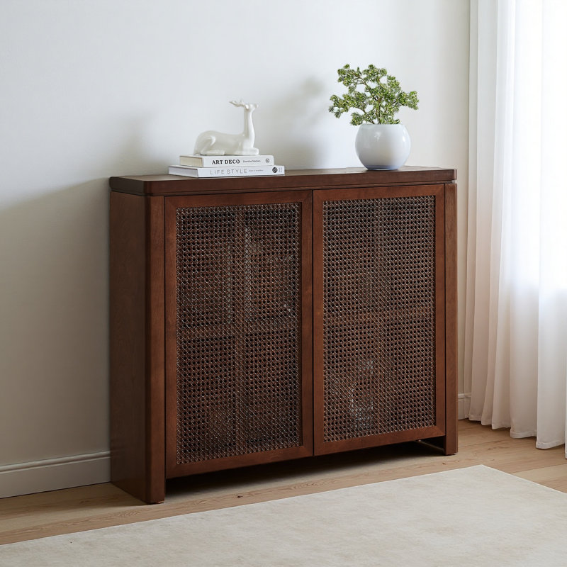 Buffet 39,4 po Mid-Century Modern, Noyer