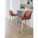 Malachia Swivel Upholstered Counter Stool