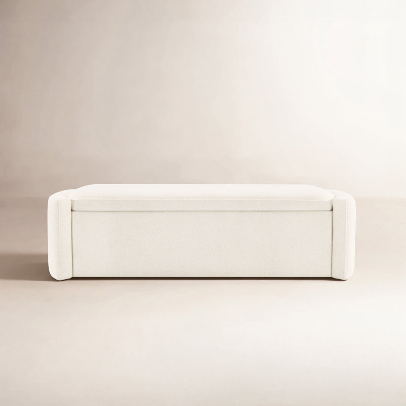 Becki Owens for Joss & Main 51.38" Rectangle Upholstered Lift Top Storage Ottoman, Ojai Lace Performance Textured Weave