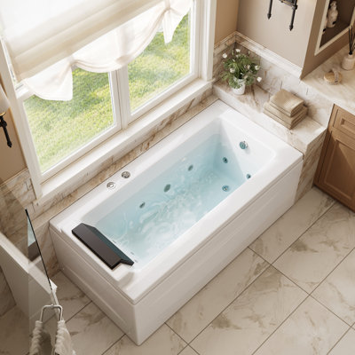59" Whirlpool Bathtub With Right Drain