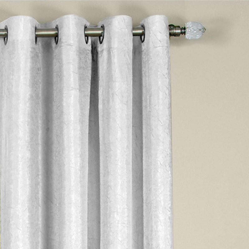 Tansey Blackout Curtain Single Panel, White, 50" W x 63" L