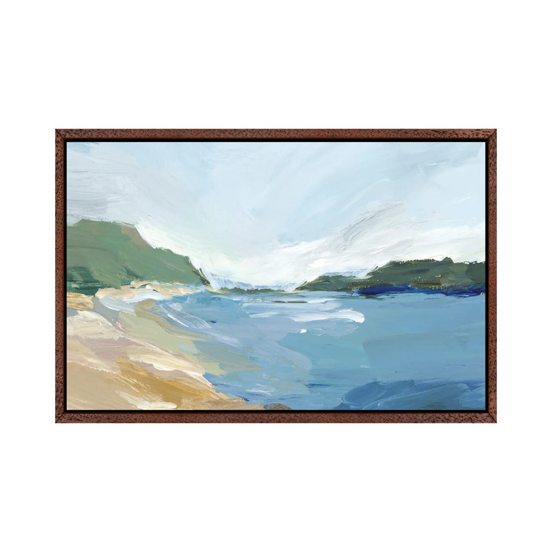Brisk Landscape by Isabelle Z - Painting on Canvas, 66.04 cm H x 45.72 cm W, Classic Brown Wood Framed