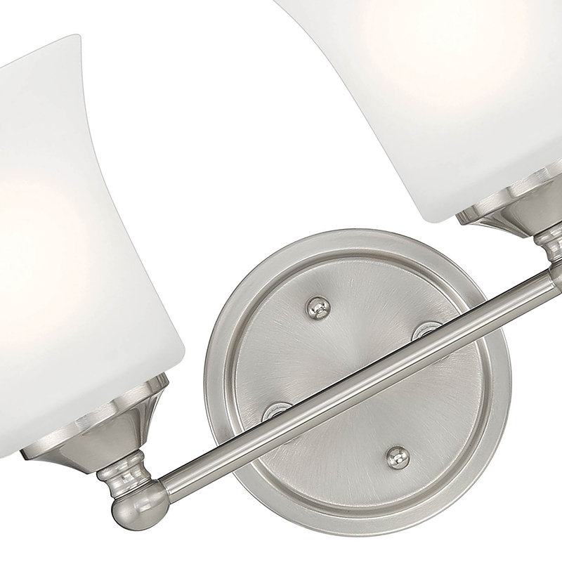 Éclairage pour meuble-lavabo à intensité variable Alies, Nickel brossé, 2,  H 9,5 po x l 13,25 po x P 6,5 po