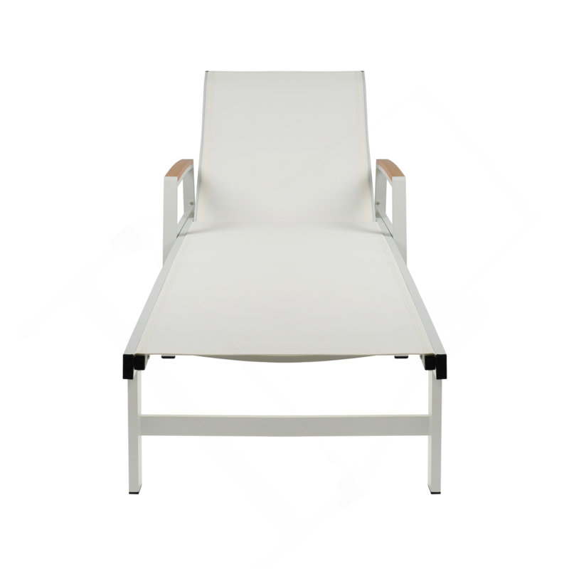 Chaise Lounge, Light Gray
