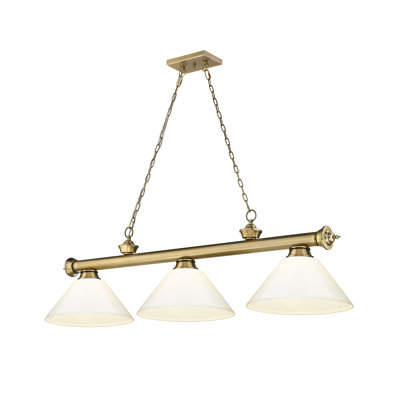 Luminaire suspendu linéaire 3 lumières Annaleisa