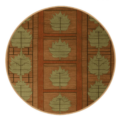 Machine Washable Art Deco Brown Area Rug