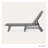 Lakeside POLYWOOD Nautical Chaise with Wheels-9706106
