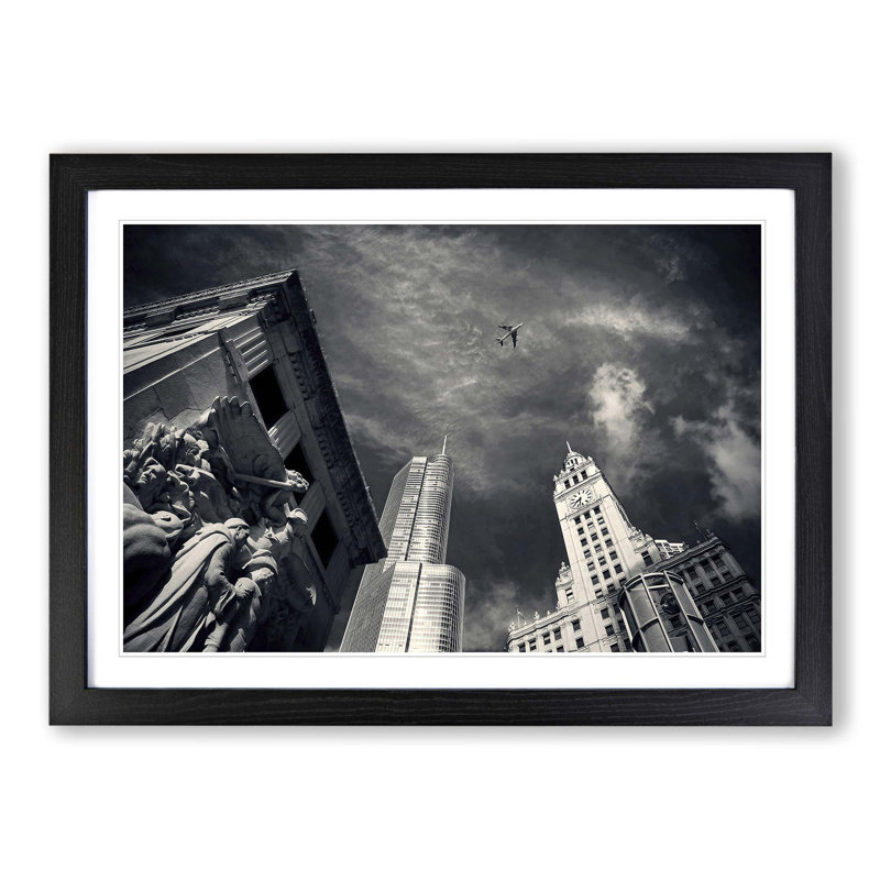 Chicago USA Framed Photographic - Framed Print, Black