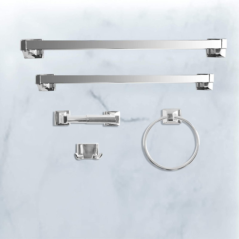 Ensemble de quincaillerie de salle de bain 5 pièces, Bronze huilé