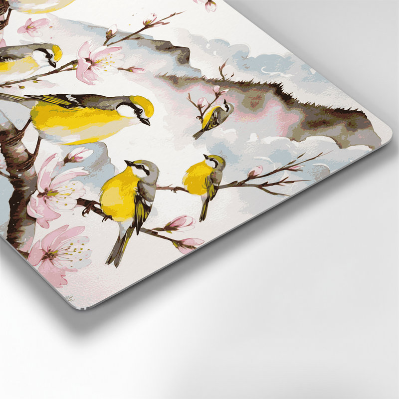 Oiseaux japonais, H 288 po x l 432 po x P 0,05 po
